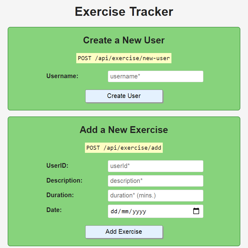 Link image for exercise tracker