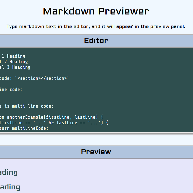 Link image for Markdown Previewer